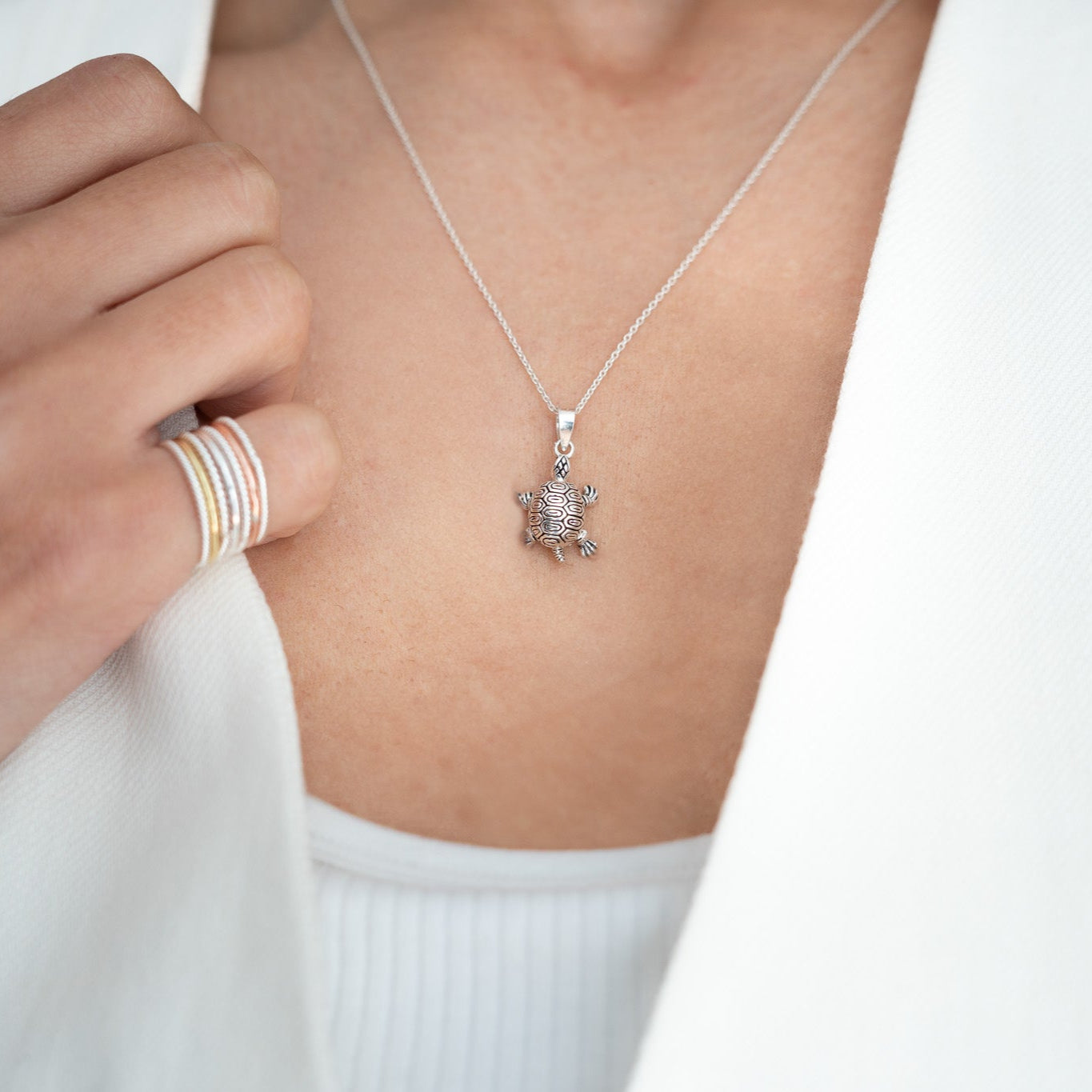 Silver Turtle Pendant