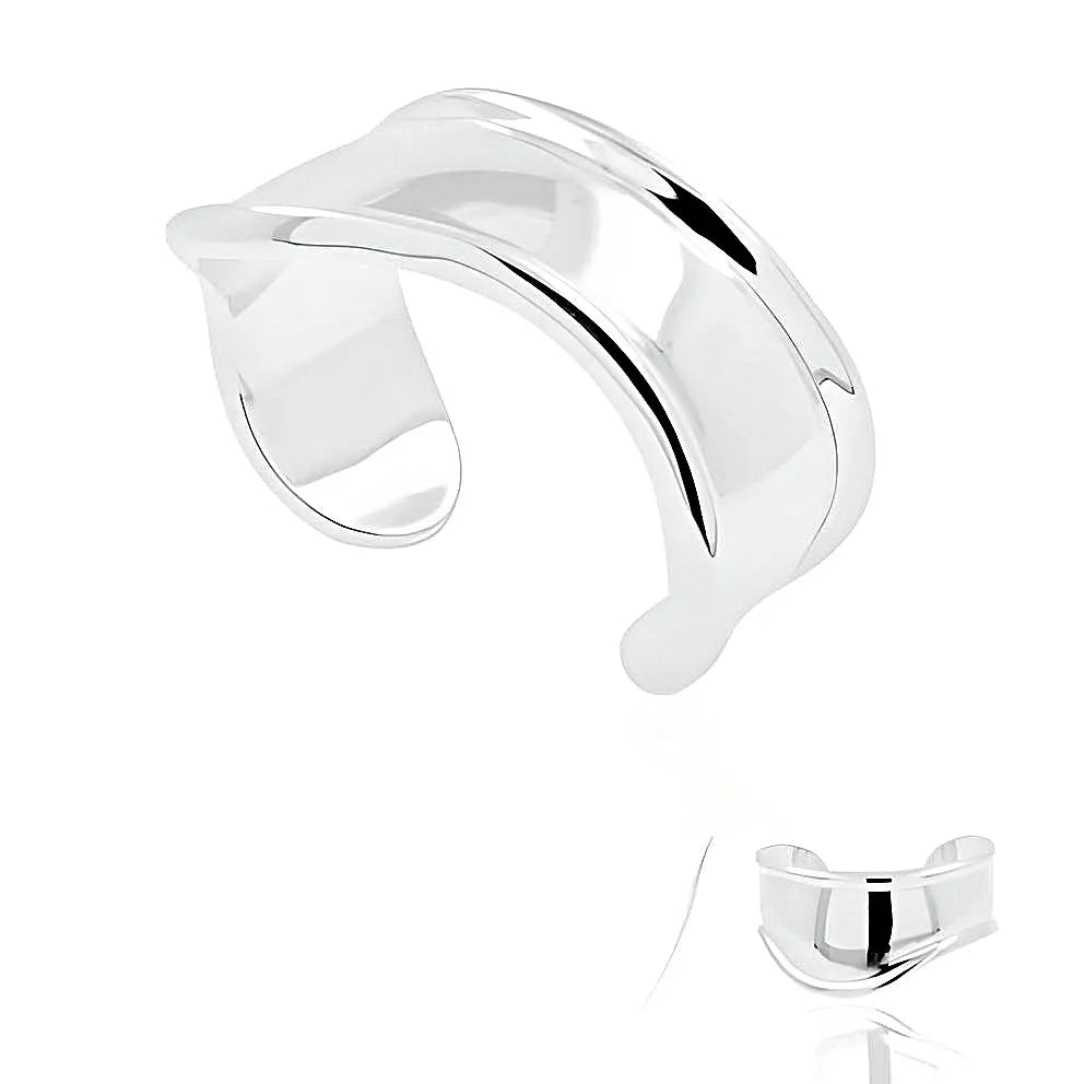 Silver Wave Cuff Bracelet