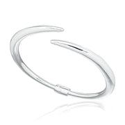 Silver minimalist open bangle