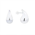 Silver drop-shaped earrings